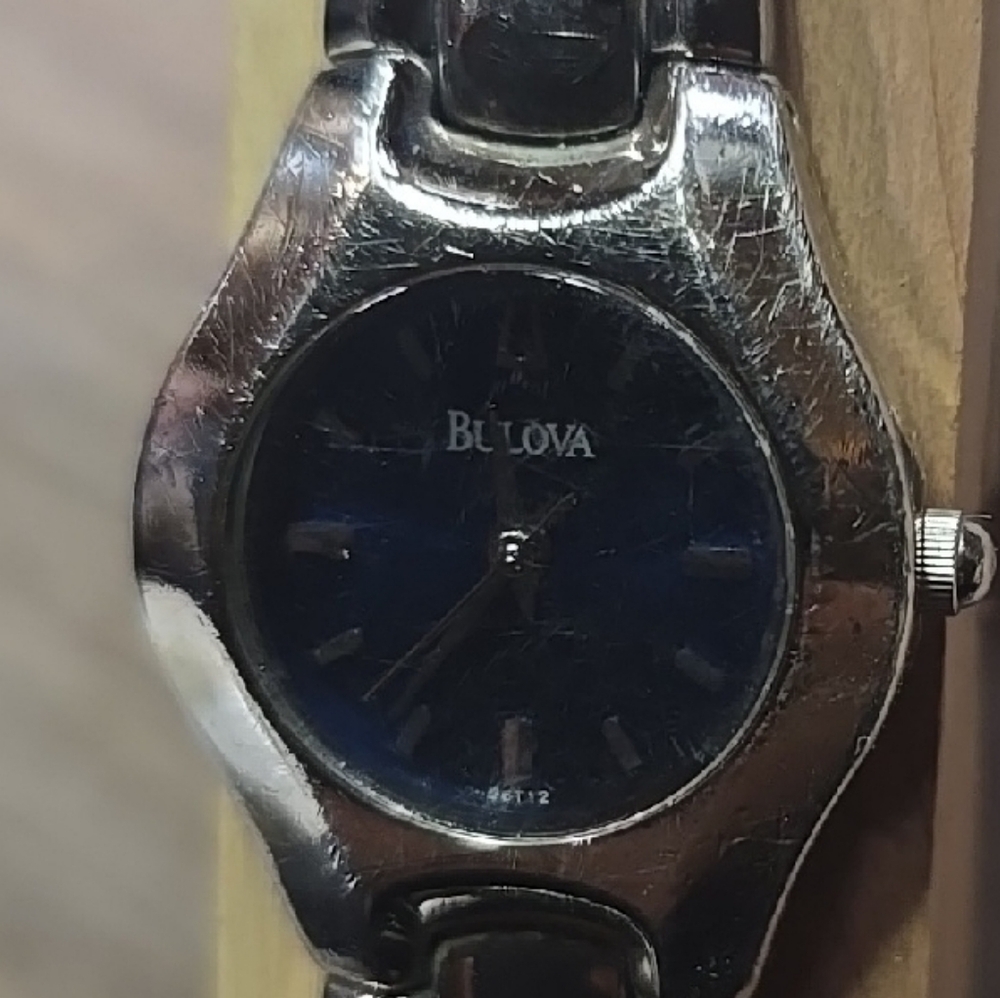 Bulova Silver and Blue Women's Watch